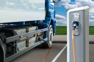 EV Truck and charger imagery.